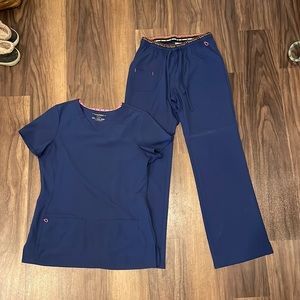 Navy HeartSoul scrubs set (S)